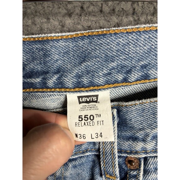 Vintage Levi’s 550 Jeans Mens 36x34 (measures 35x33.5) Relaxed Fit Baggy - Picture 6 of 16